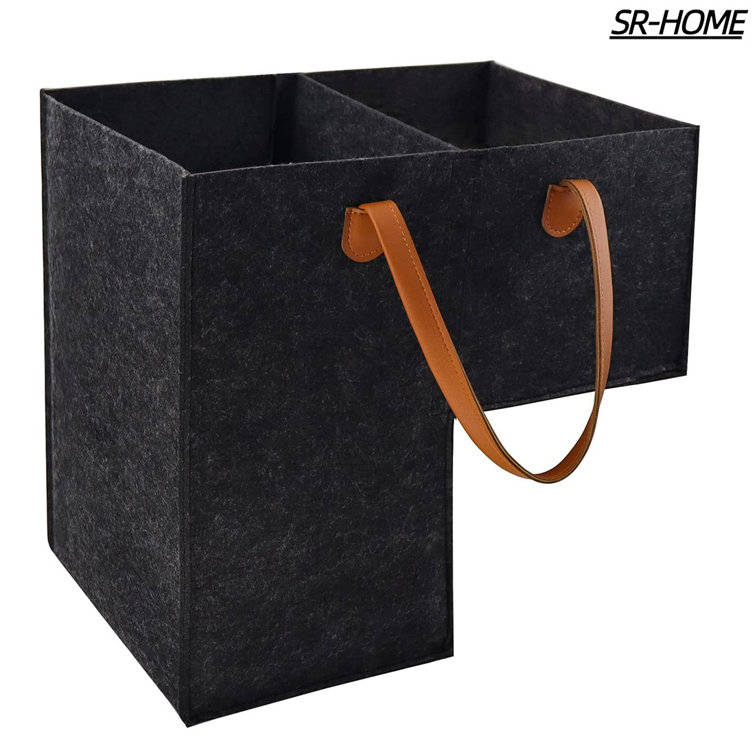SRHOME Stair Basket With Leather Handle For Carpeted Stairs Wayfair